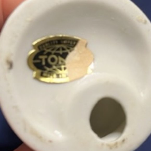 VTG Country Girl w/Apron Flowers Figurine Statue Porcelain Hand Painted 5.25" - Picture 12 of 13